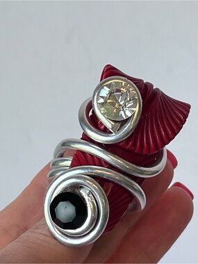 Vintage Jeff Lieb Statement Modernist Bold Ring Estate